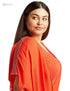 Splash Plain Embroidered Shoulders Short Sleeves V Neck Loose Blouses for Women - Safqqa Egypt