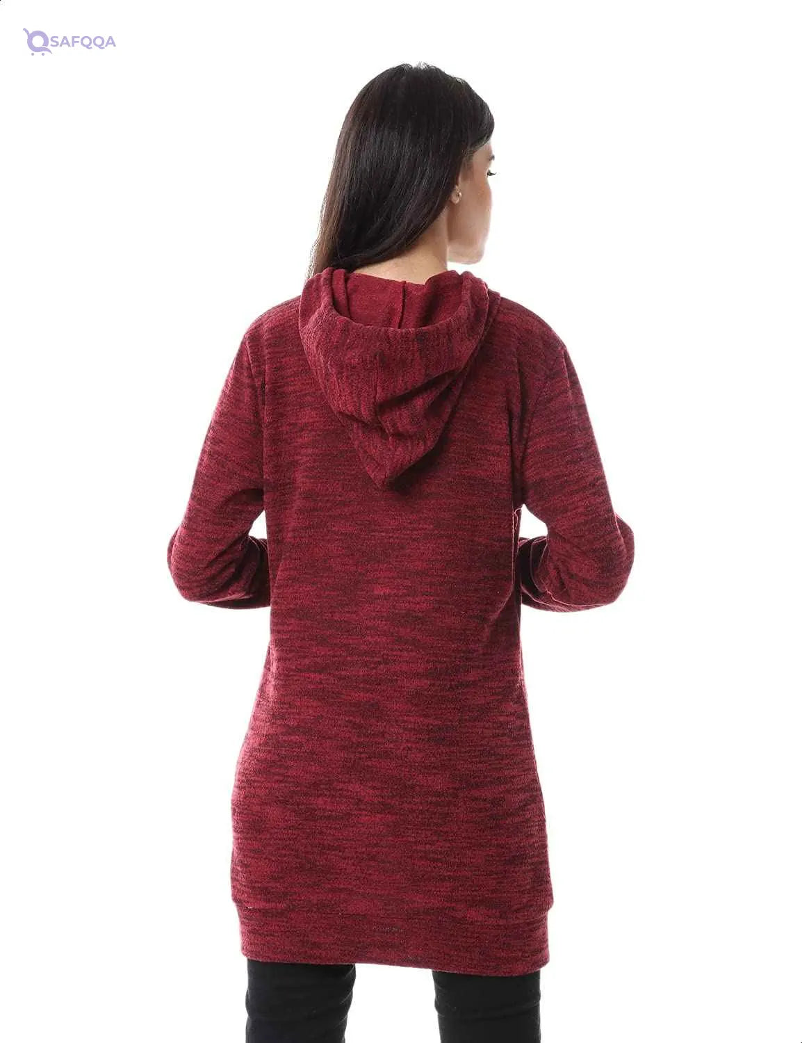 JAMILA Kangaroo Pockets Drawstring Hoodie For Women,Ideal for casual wear, layering, or lounging.. - Safqqa
