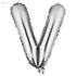 Foil Large Letter V Shaped Shiny Balloon Can Fills With Air Or Helium High Quality Materials Specially Made For Birthday Party Decoration 16 Inch - Silver - Safqqa
