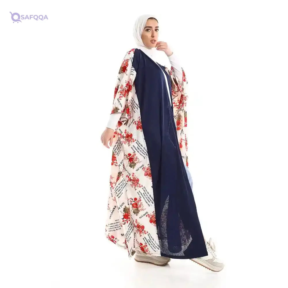 JAMILA Short Sleeves Slip On Self Printed Cardigan,Ideal for layering over tops, dresses, or casual outfits. - Safqqa