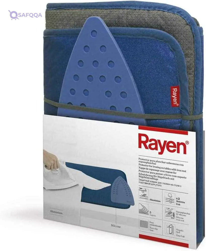 RAYEN ironing protector on table, blue, 90 x 55 cm - Safqqa
