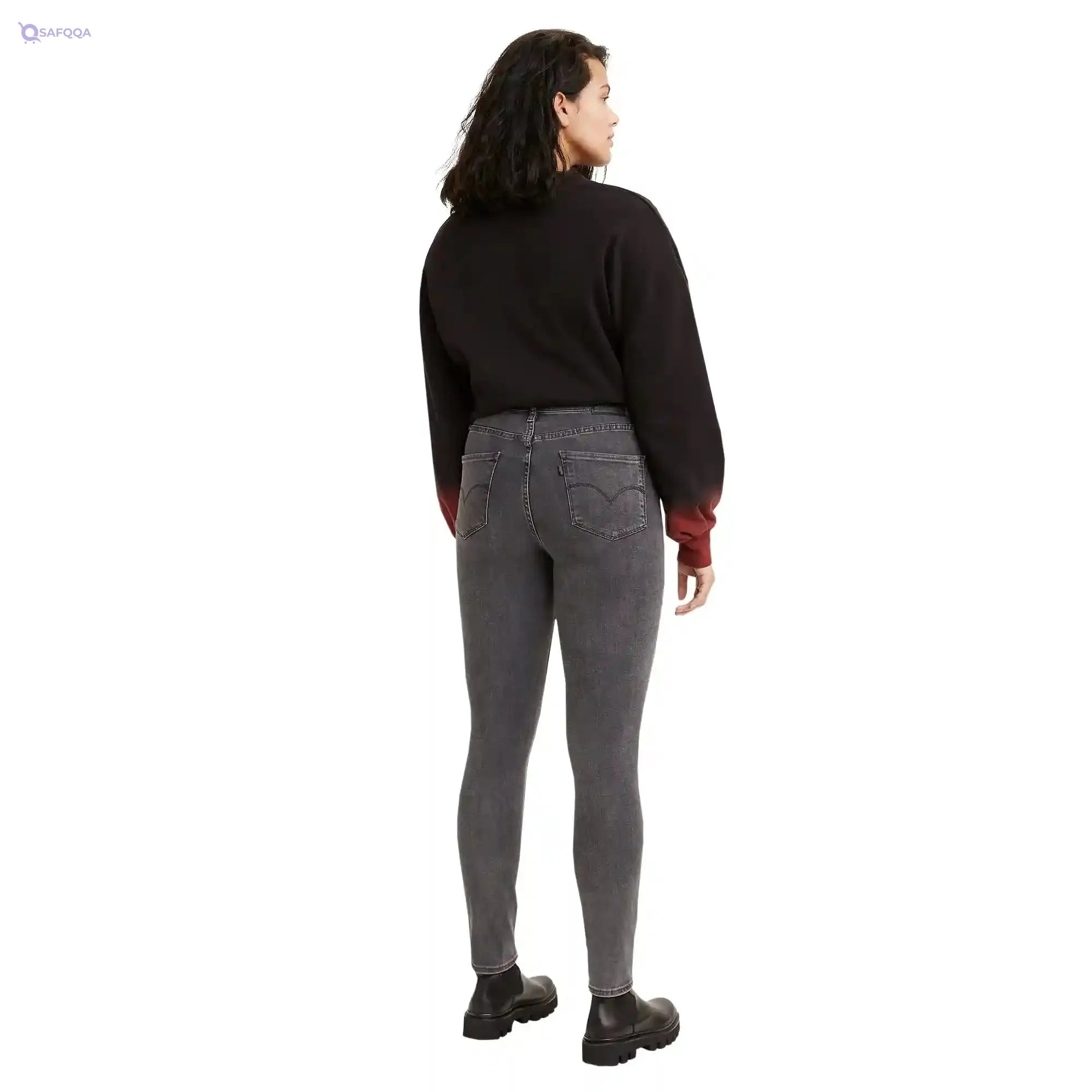 Levi's Womens 721 High Rise Skinny Jeans-Dark Grey - Safqqa Egypt