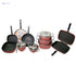 Saflon Granite Cookware Set ,15 pieces,Pink - Safqqa