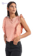 Ravin Women Ruffled & Stitched Details Sleeveless Top Blouse - Safqqa Egypt