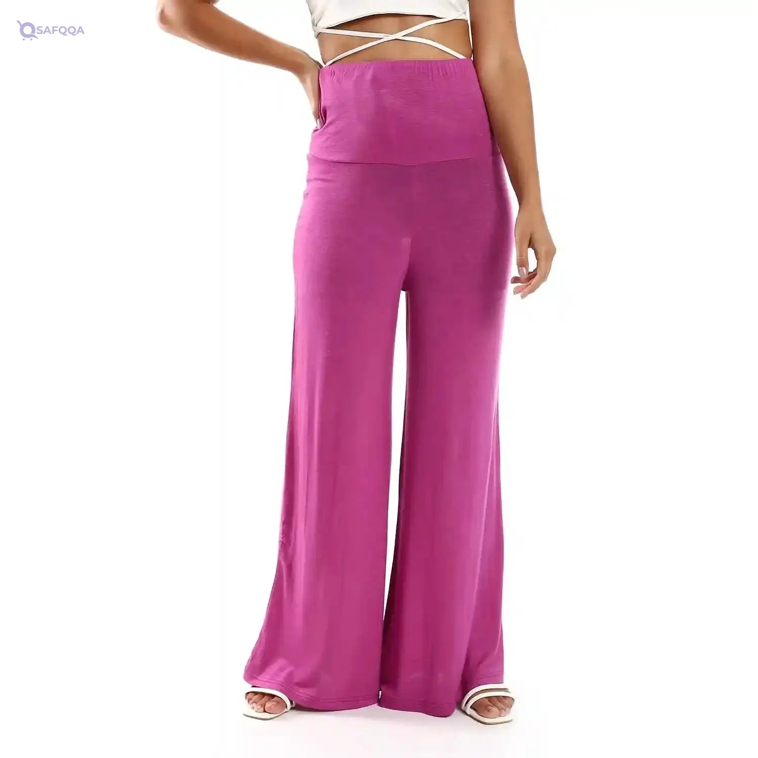 Jamila Women Solid Pattern Flare Fit Pants - Safqqa Egypt