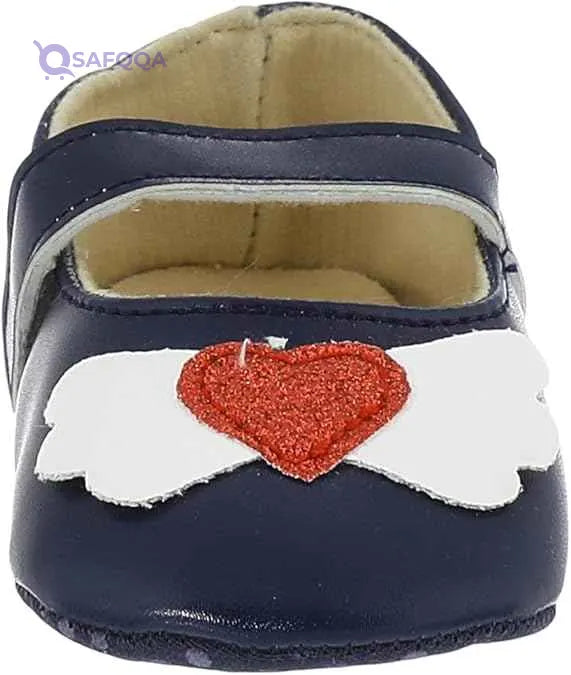 Mix & Max Girls’ Front Stitched Heart Velcro Strap Shoes - Safqqa Egypt