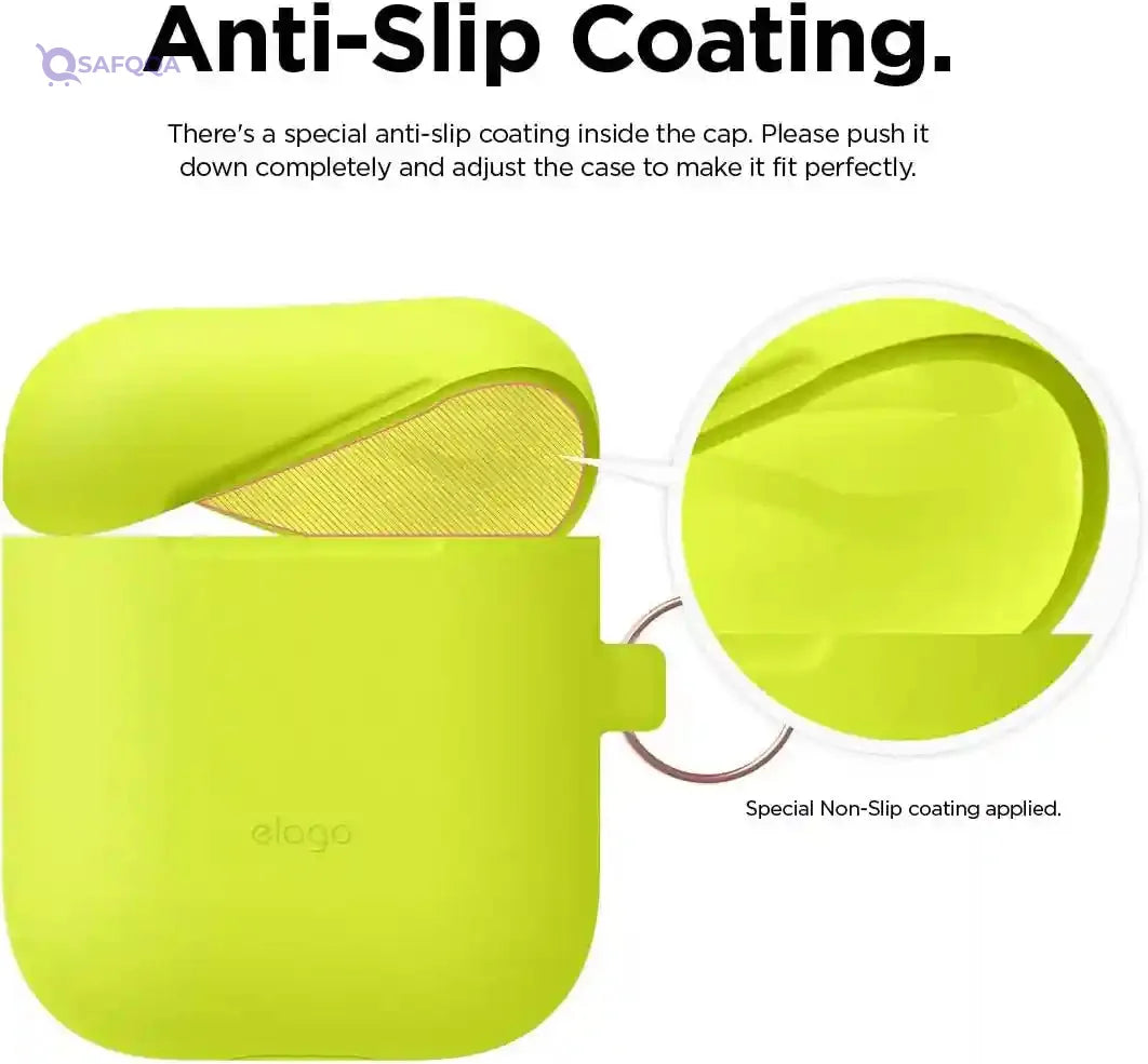 Elago Skinny Hang Case for Apple Airpods Neon Yellow - Safqqa Egypt