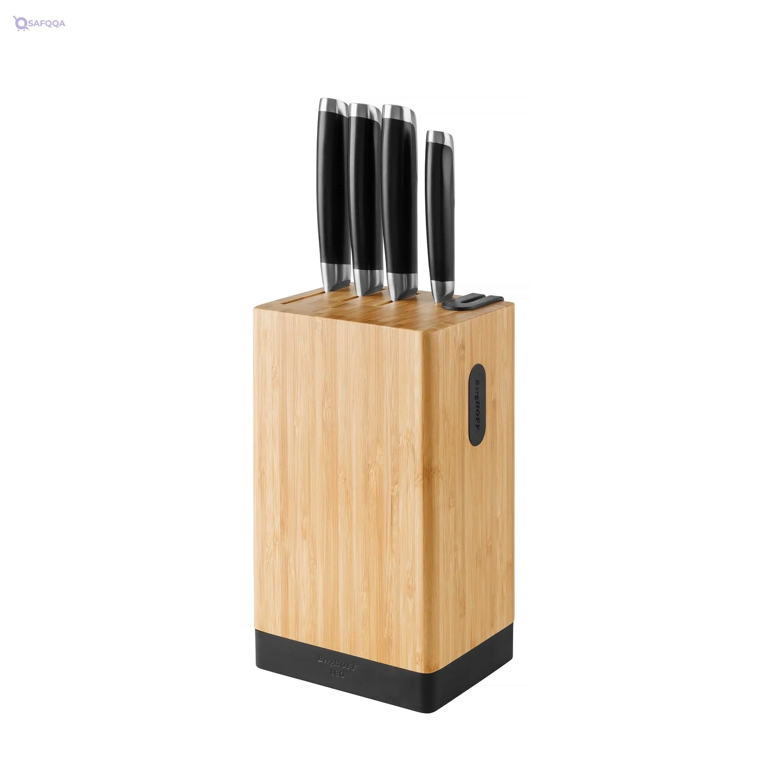 Berghoff Leo Graphite 5-Piece Knife Block Set – Stainless Steel Kitchen Knives - Safqqa