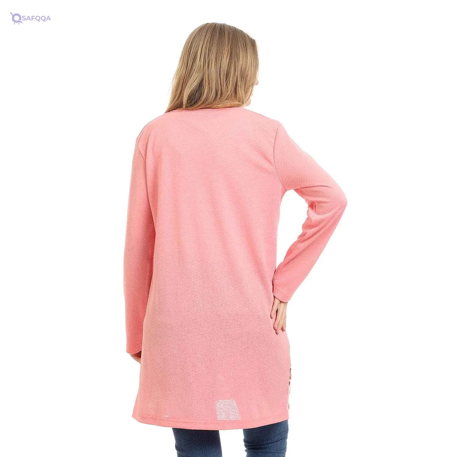 Kady Women Round Neck Tunic Top With Colorful Floral - Safqqa Egypt