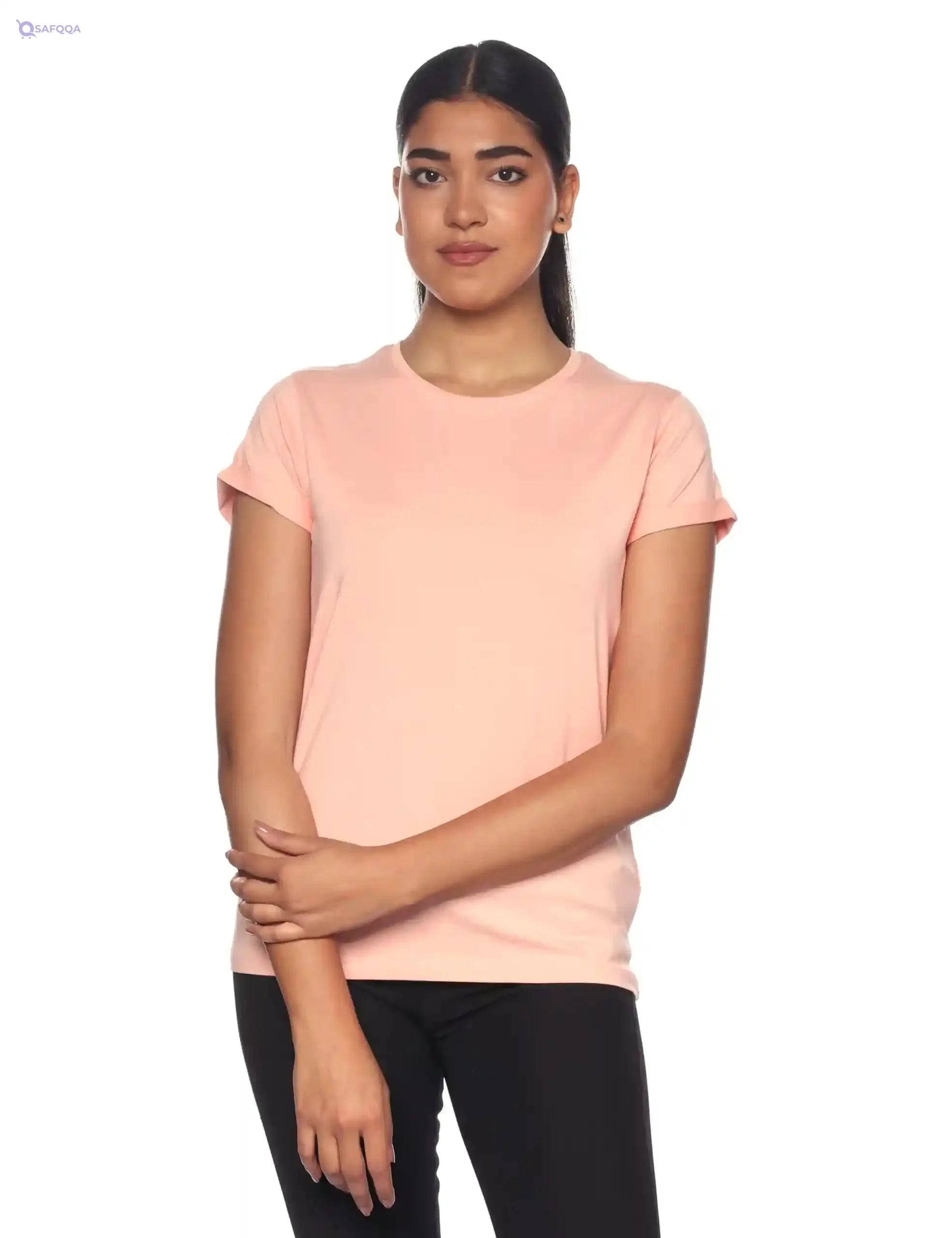 MAG'S Crewneck Half Sleeves T-Shirt for Women - Safqqa Egypt