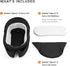 tokke Xplory X Carry Cot - Detachable Cot for Xplory X Baby Stroller - Soft Interior Lining & Breathable Mattress - With Removable Wind Cover & Two Easy-Access Pockets - Safqqa