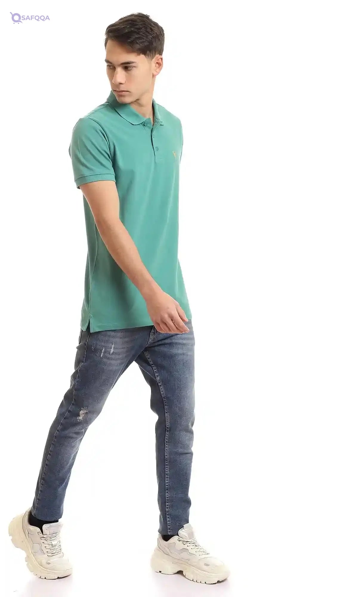 Ravin Mens Rvin Cttn Uppr Pqu Polo Short Sleeves MNS Polo Shirt - Safqqa