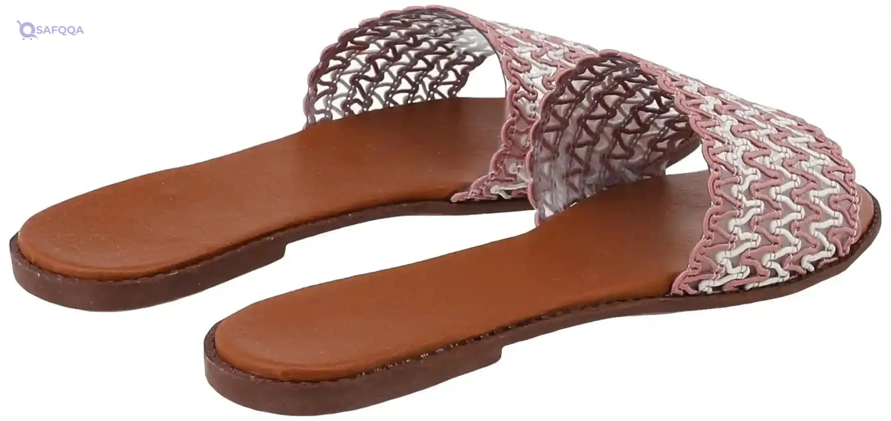sway 1 c.m slippers,cotton lace fabric strap - Safqqa Egypt
