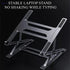 Boneruy Double-Layer Foldable Laptop Stand, Compatible with Laptops up to 17.3 inches - Silver - Safqqa