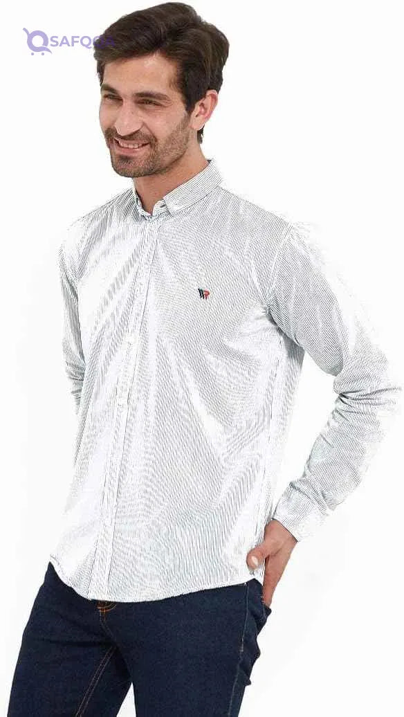 White Rabbit Men's Long Sleeve Stripe Pattern Shirt - Safqqa Egypt