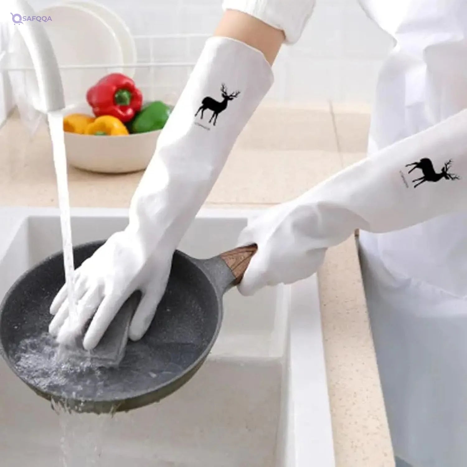 Dishwashing Gloves Better Grip Effective Cleaning Easy To Clean Reliable Waterproof Household Cleaning Tool Kitchen Gloves - Safqqa