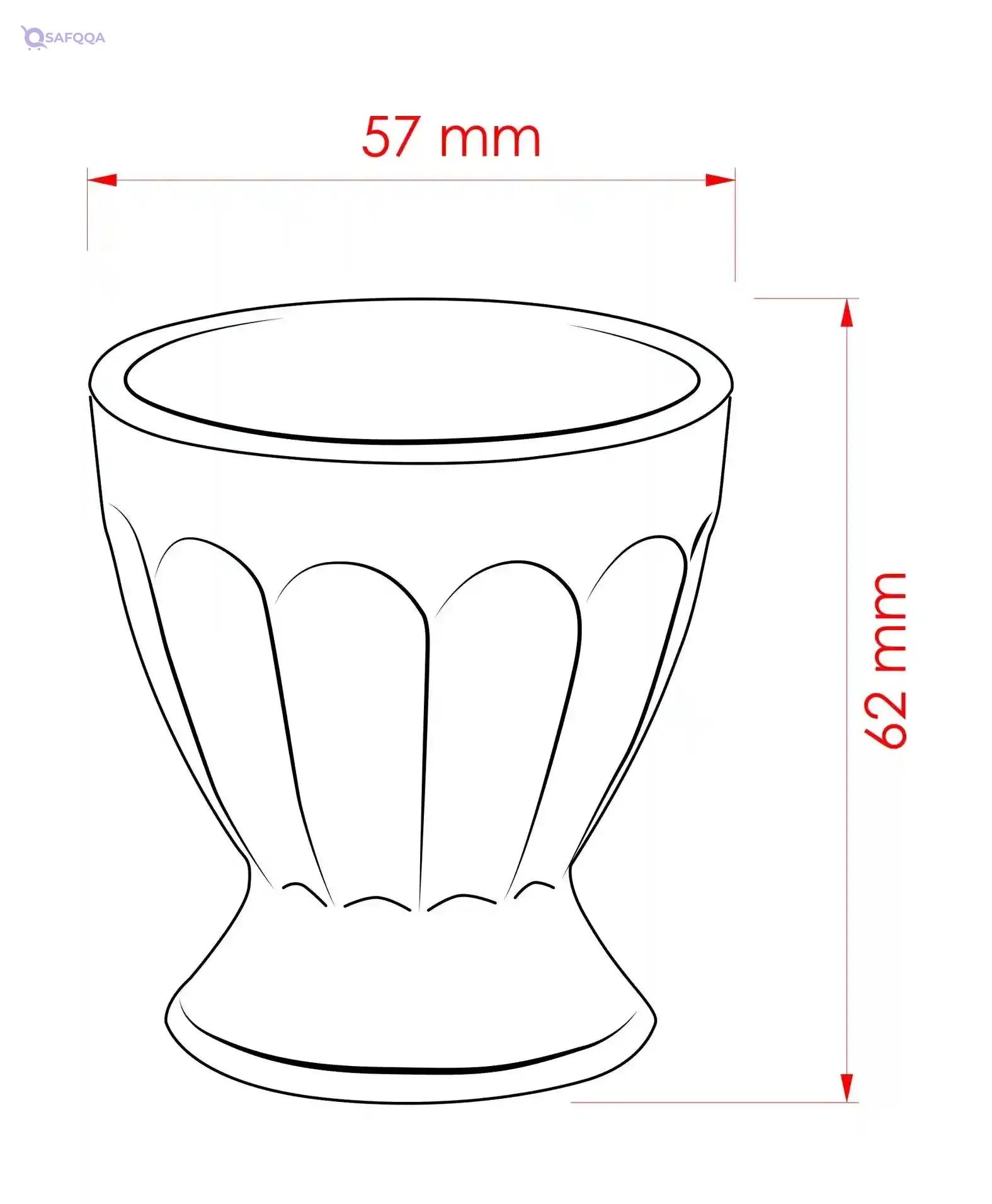 Mintra Home Unbreakable Cups and Tumblers 4pk (Bold Collection) (Lavender, Cup 65ml (2oz)) - egg cup for hard boiled eggs, soft boiled eggs, egg stand holder, shot glass - Safqqa