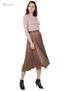 Splash Polka-Dot Pattern Asymmetric-Hem Pleated Midi Skirt for Women - Safqqa Egypt