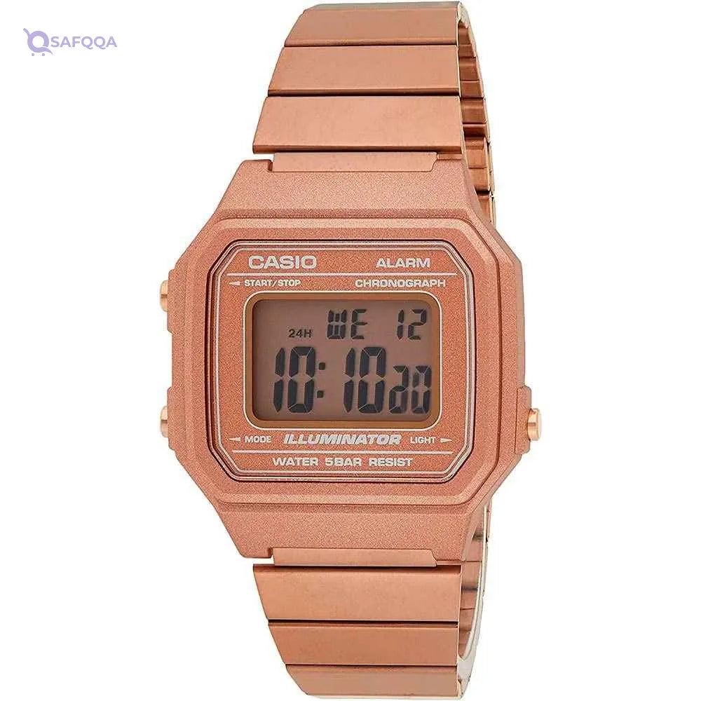 Casio Men's Rose Gold Dial Stainless Steel Band Watch - B650WC-5ADF - Safqqa