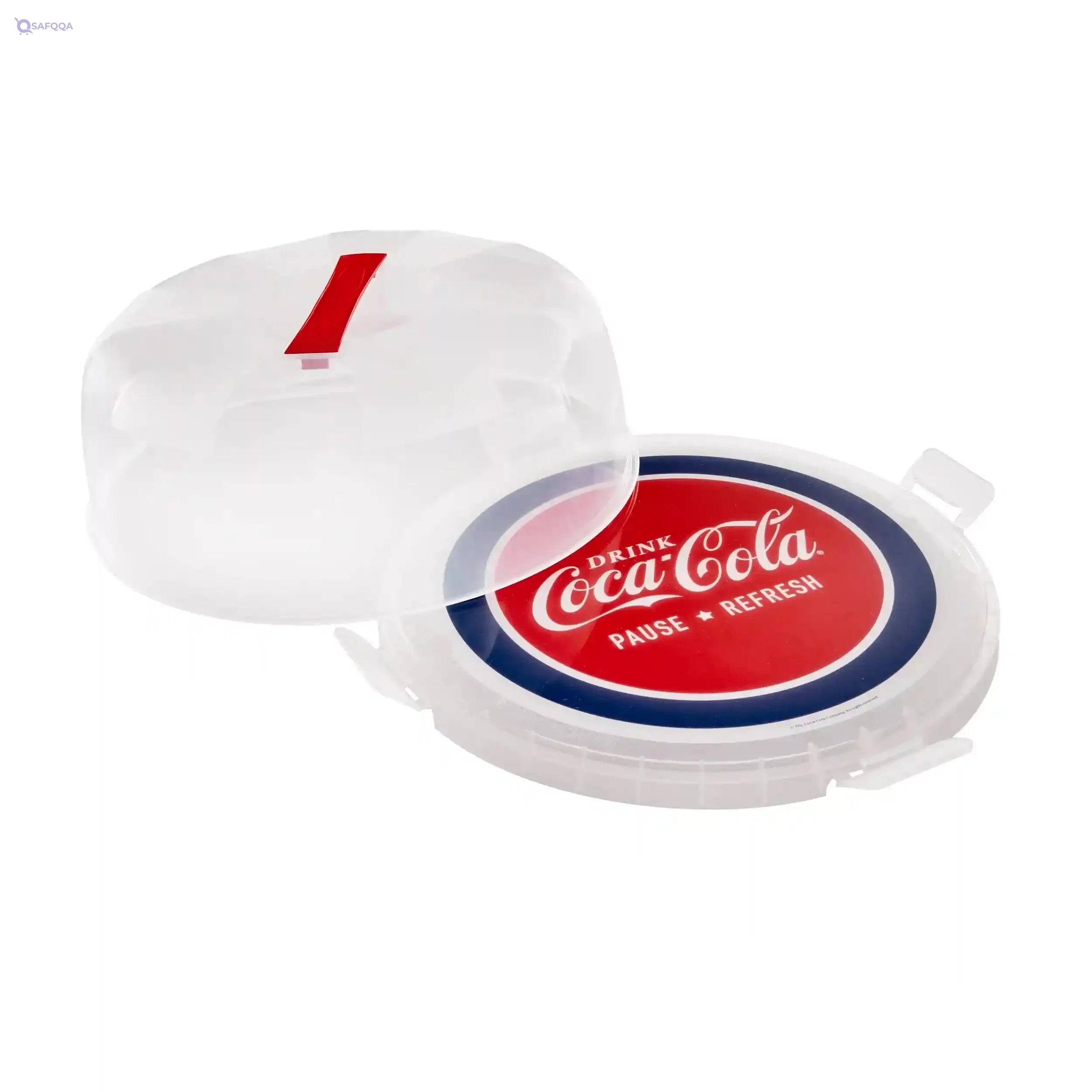 Snips Coca-Cola Cover Cake Holder, Cake Holder with 4 Safety Latches, Cake Bell Diameter 28 cm, Made in Italy, 0% Bpa - Safqqa