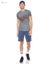 Magma Dot-Pattern Front-Logo Crew-Neck Slim-Fit Sports T-Shirt for Men - Safqqa Egypt