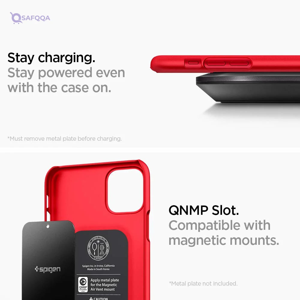 Spigen Thin Fit designed for iPhone 11 case cover - Red - Safqqa