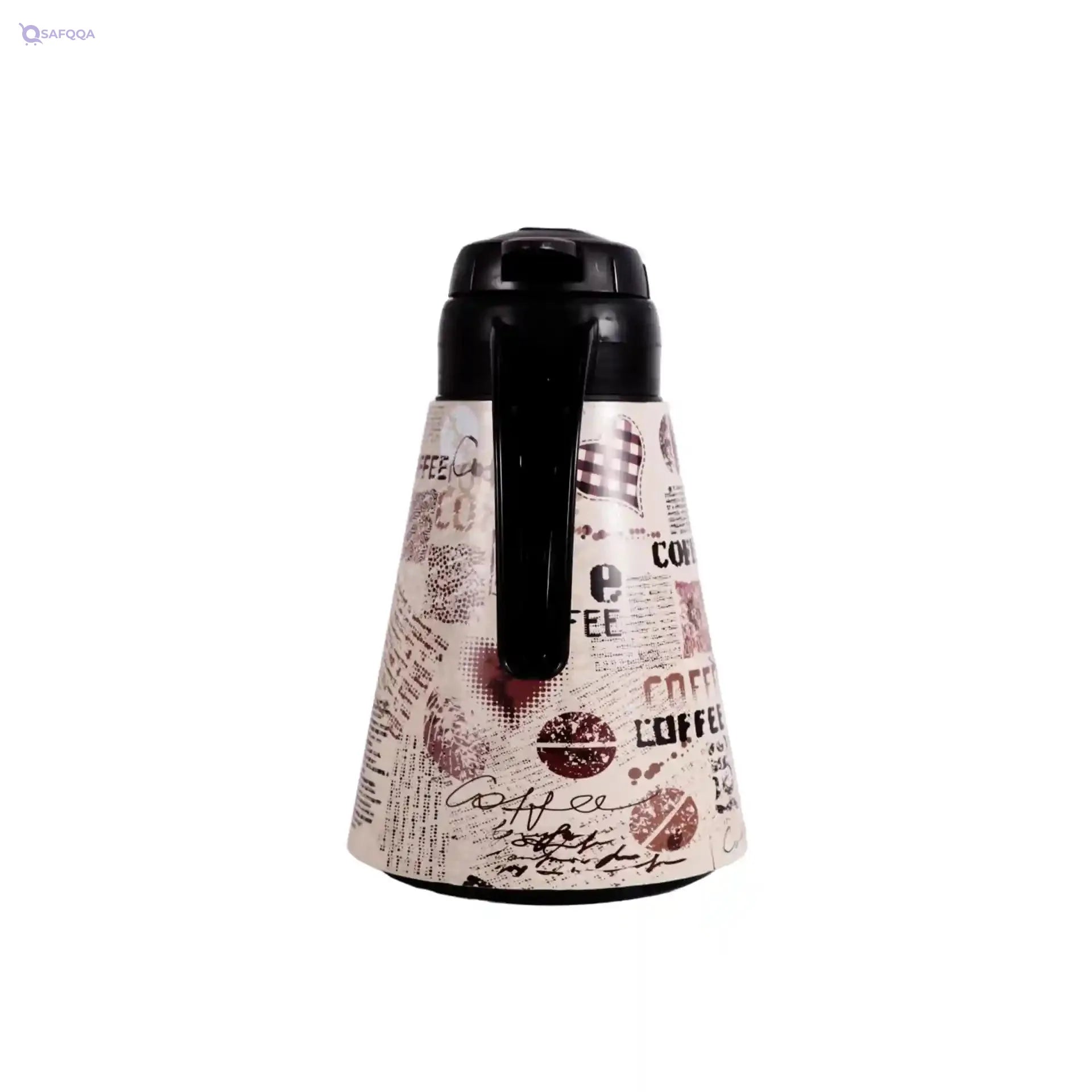 Herevin Conical Vacuum Flask – 1.2L Stainless Steel, Offwhite, Made in Turkey - Safqqa