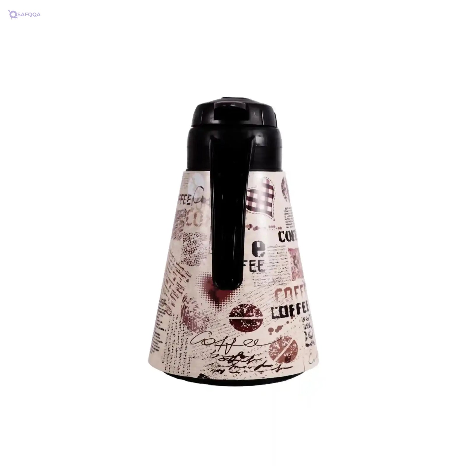 Herevin Conical Vacuum Flask – 1.2L Stainless Steel, Offwhite, Made in Turkey - Safqqa
