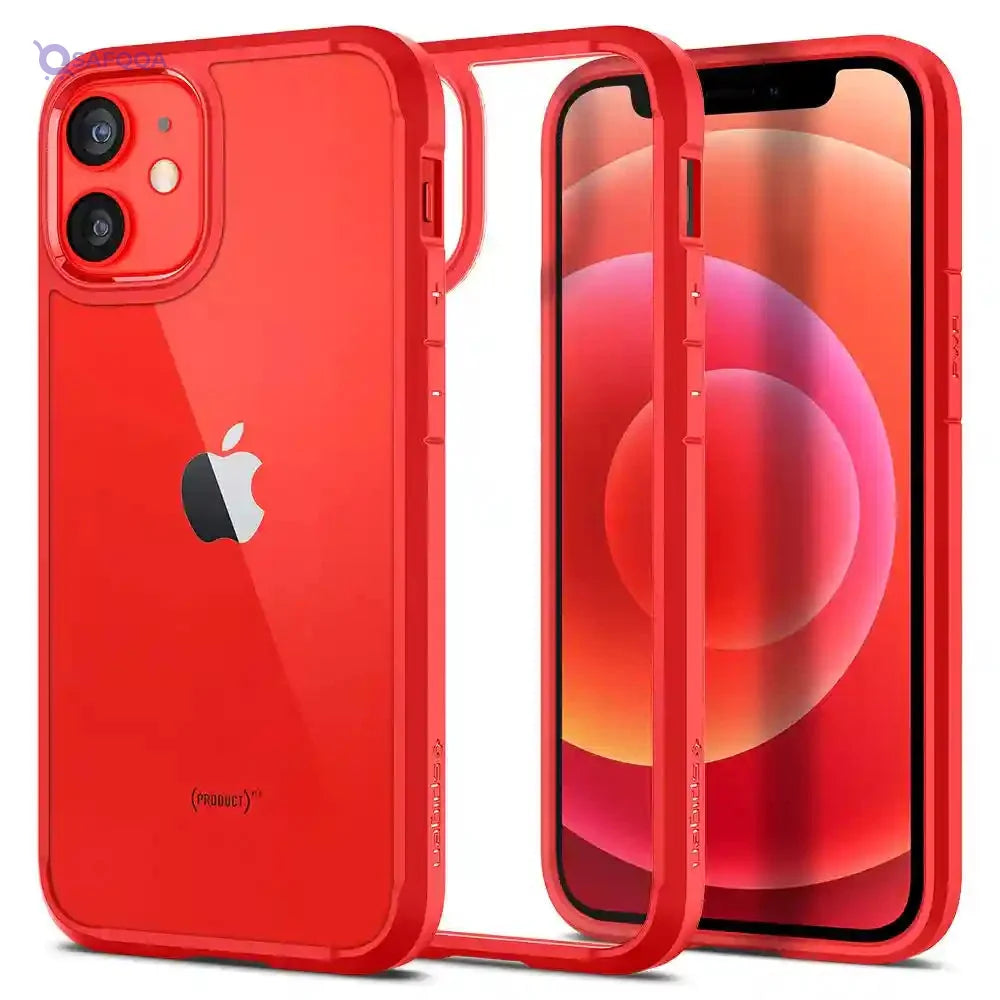 SPIGEN ULTRA HYBRID CASE DESIGNED FOR APPLE IPHONE 12 MINI (2020) - RED - Safqqa Egypt
