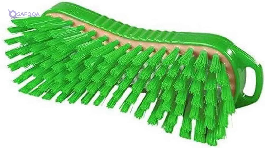 Maya Hand Scrub Brush Resin Set Stiff (210 x 70 mm) Green 95063 - Safqqa Egypt