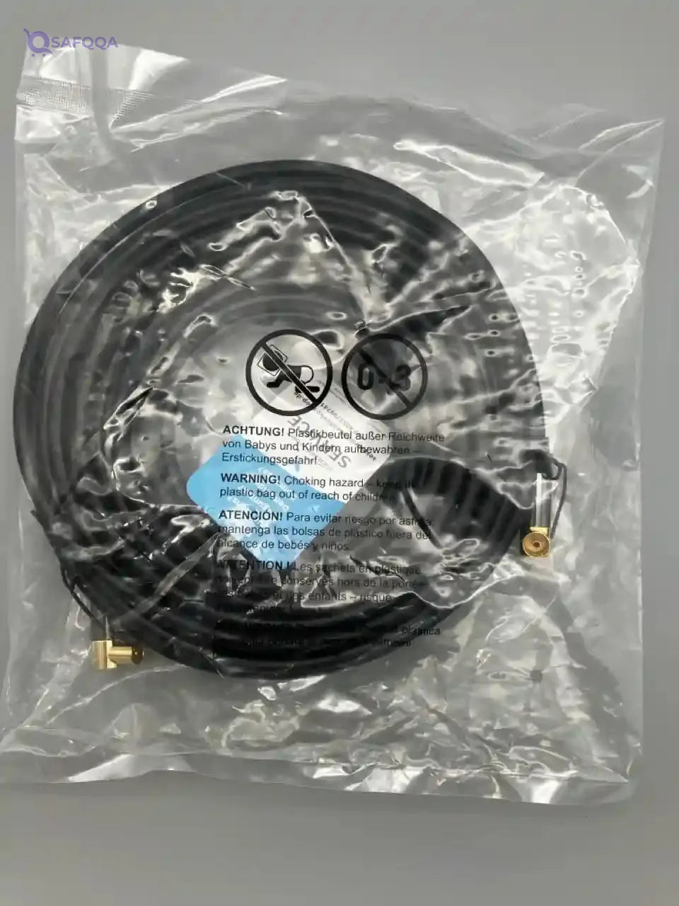 KabelDirekt 394 15m Coaxial Aerial/Antenna Cable with angle 90 ° (Male to Female, 75 Ohm, for TV, HDTV, radio, DVB-T2, DVB-C, DVB-S) PRO Series black - Safqqa