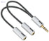 Hama "aluline jack adapter, 3.5 mm plug - 2x 3.5 mm socket, stereo - Safqqa Egypt