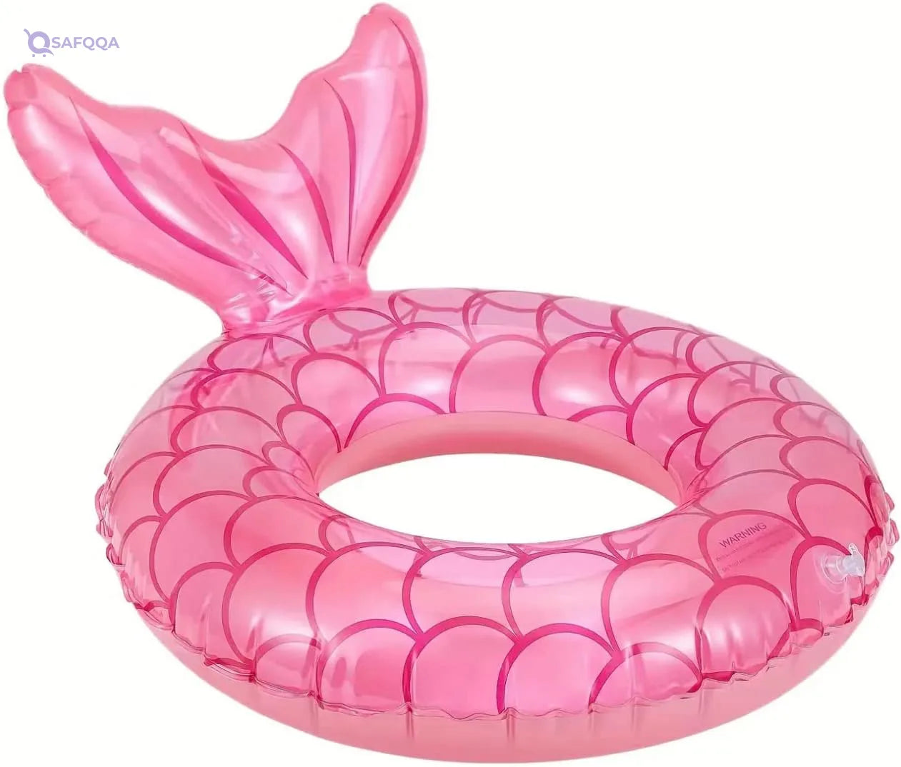 Generic Inflatable Pool Float Tube Pink Mermaid Tail Backrest Swimming Tube Ring Summer Beach Water Pool Floats For Girl - Safqqa