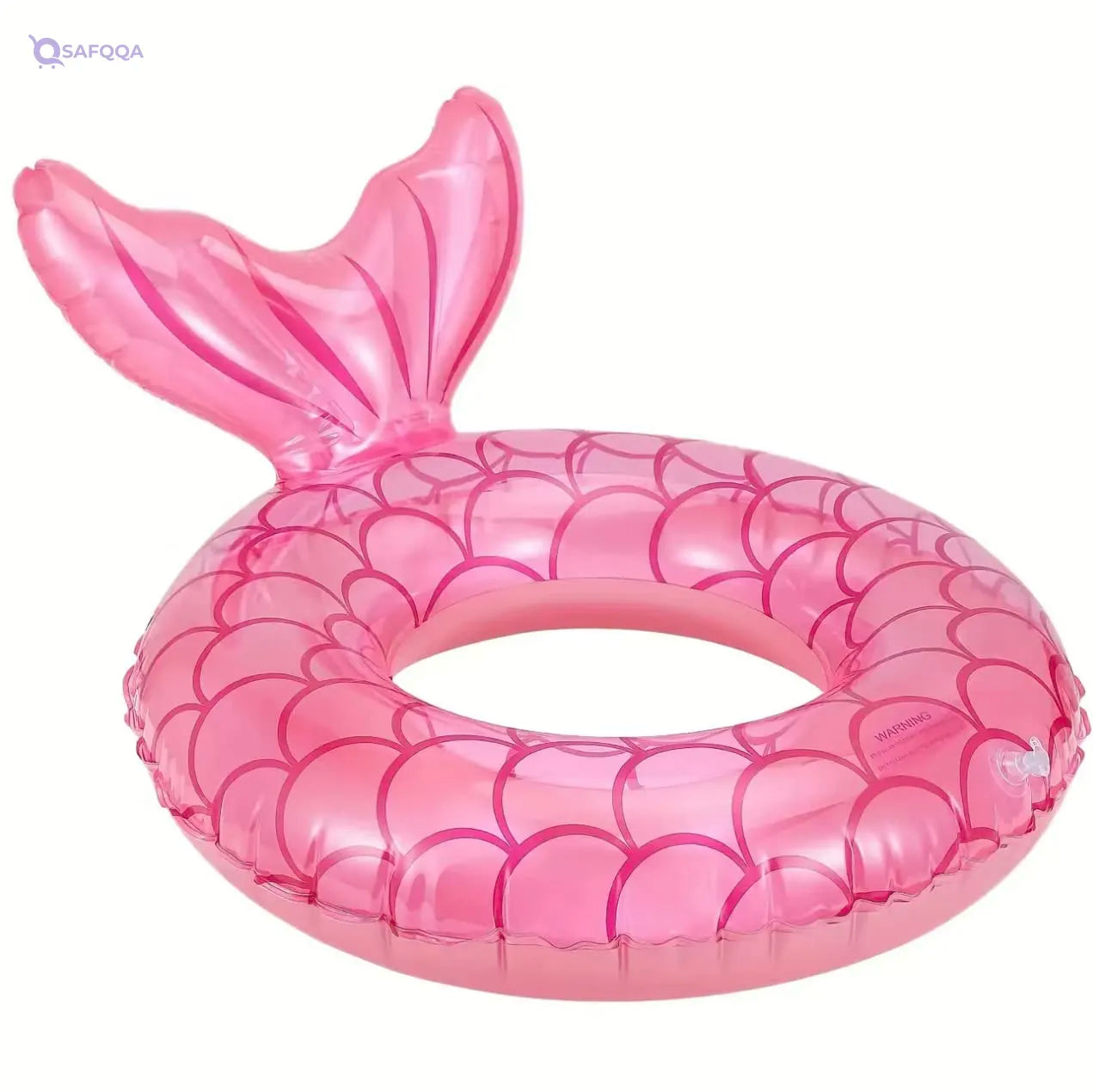 Generic Inflatable Pool Float Tube Pink Mermaid Tail Backrest Swimming Tube Ring Summer Beach Water Pool Floats For Girl - Safqqa