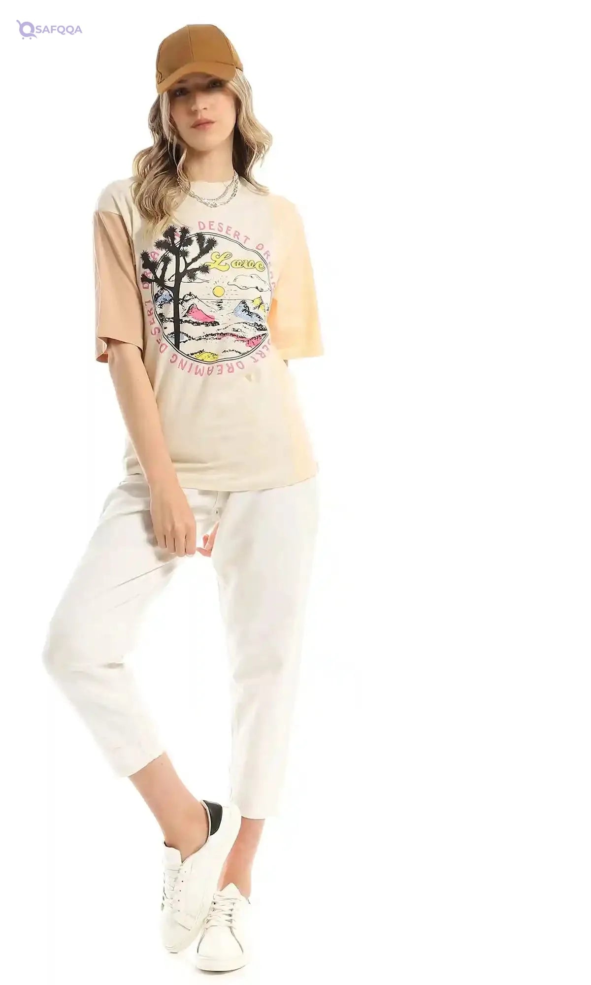 Ravin Womens Ravin Women Printed Standard Fit Slip on T-Shirt - Safqqa Egypt