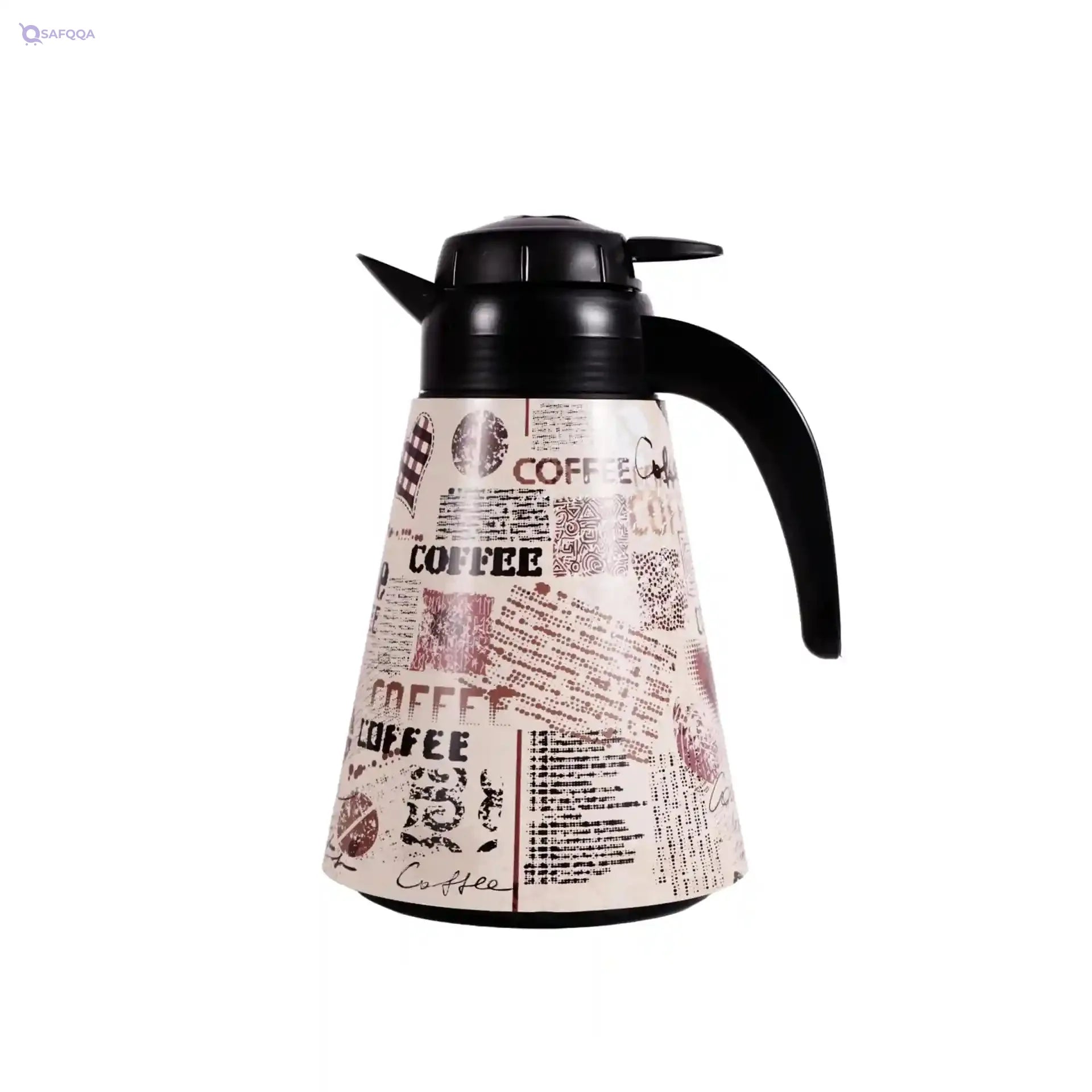 Herevin Conical Vacuum Flask – 1.2L Stainless Steel, Offwhite, Made in Turkey - Safqqa