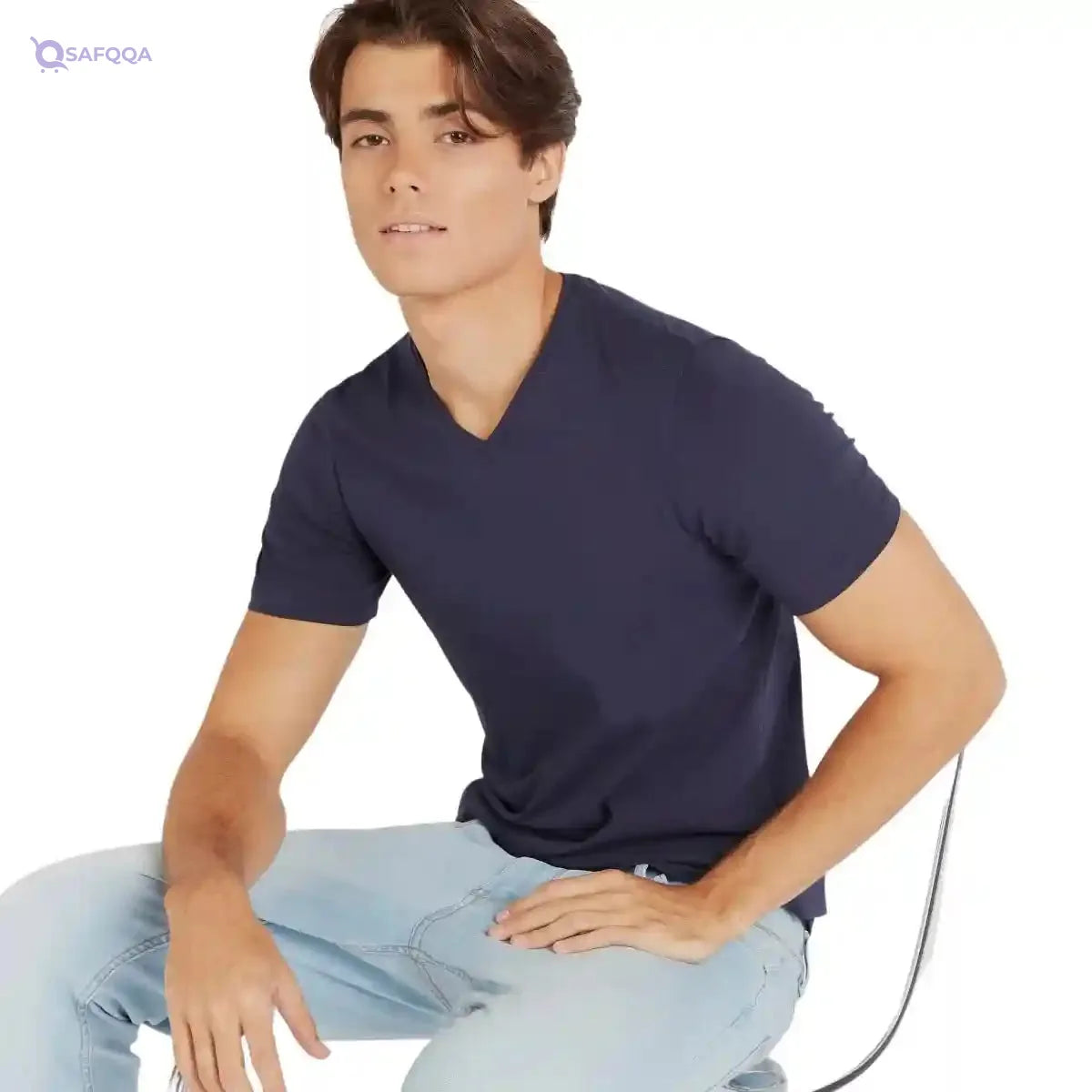 Splash mens 3516738 VNECK SOLID T-Shirt - Safqqa Egypt