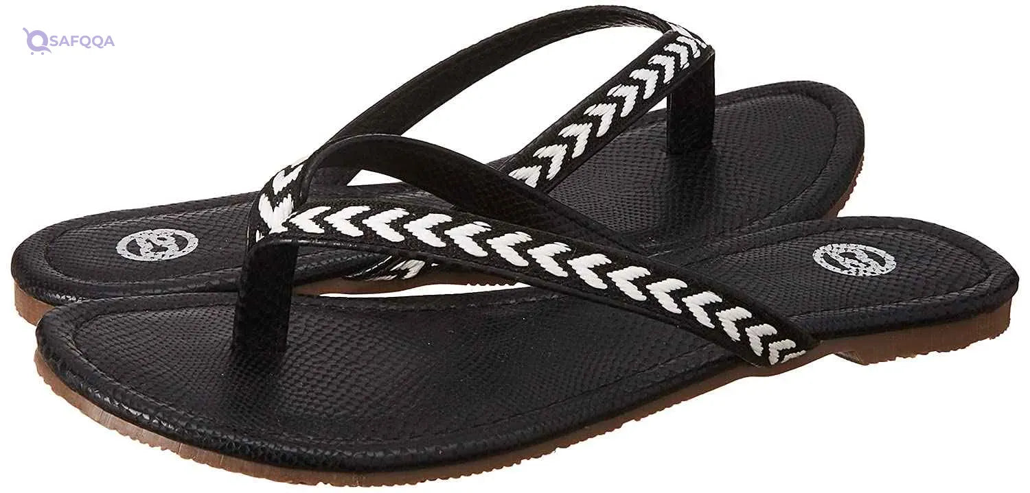 Club Aldo Embroidered Flat Flip Flops for Women - Safqqa Egypt