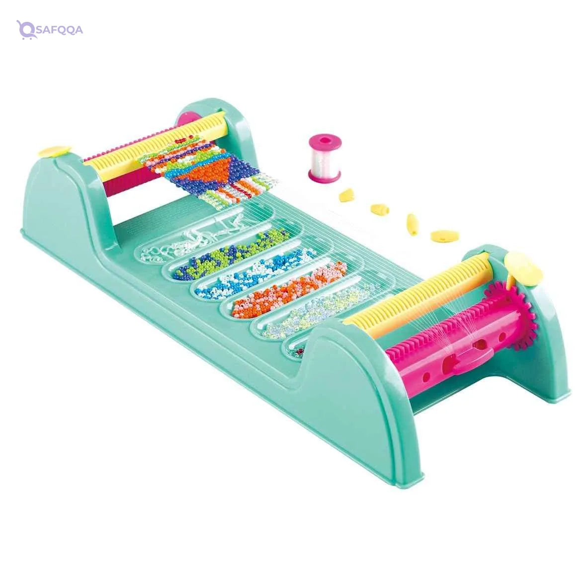 Playgo Beads Weaving Machine, Multi-Colour, 6024, 16 Pcs - Safqqa