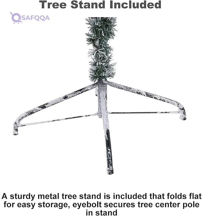 Foldable Snow-Covered Pine Christmas Tree – Elegant Winter Decoration - Safqqa
