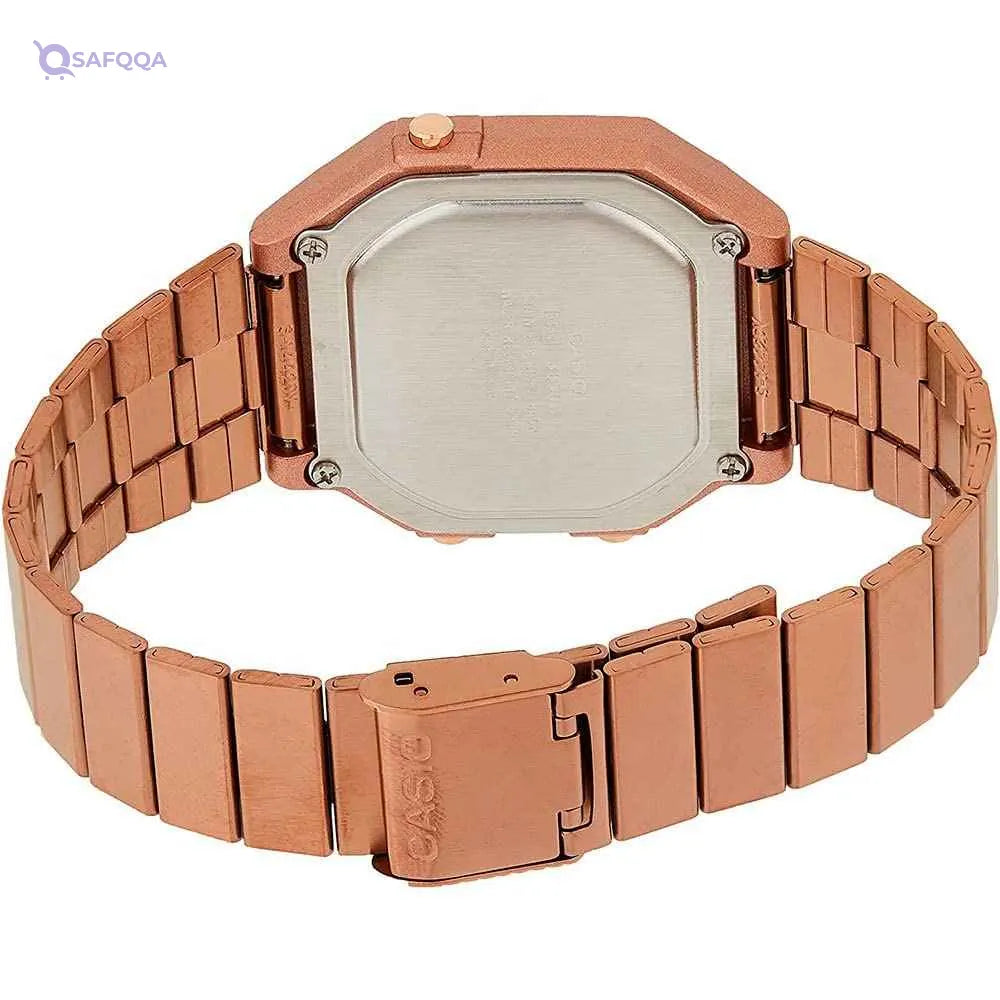 Casio Men's Rose Gold Dial Stainless Steel Band Watch - B650WC-5ADF - Safqqa