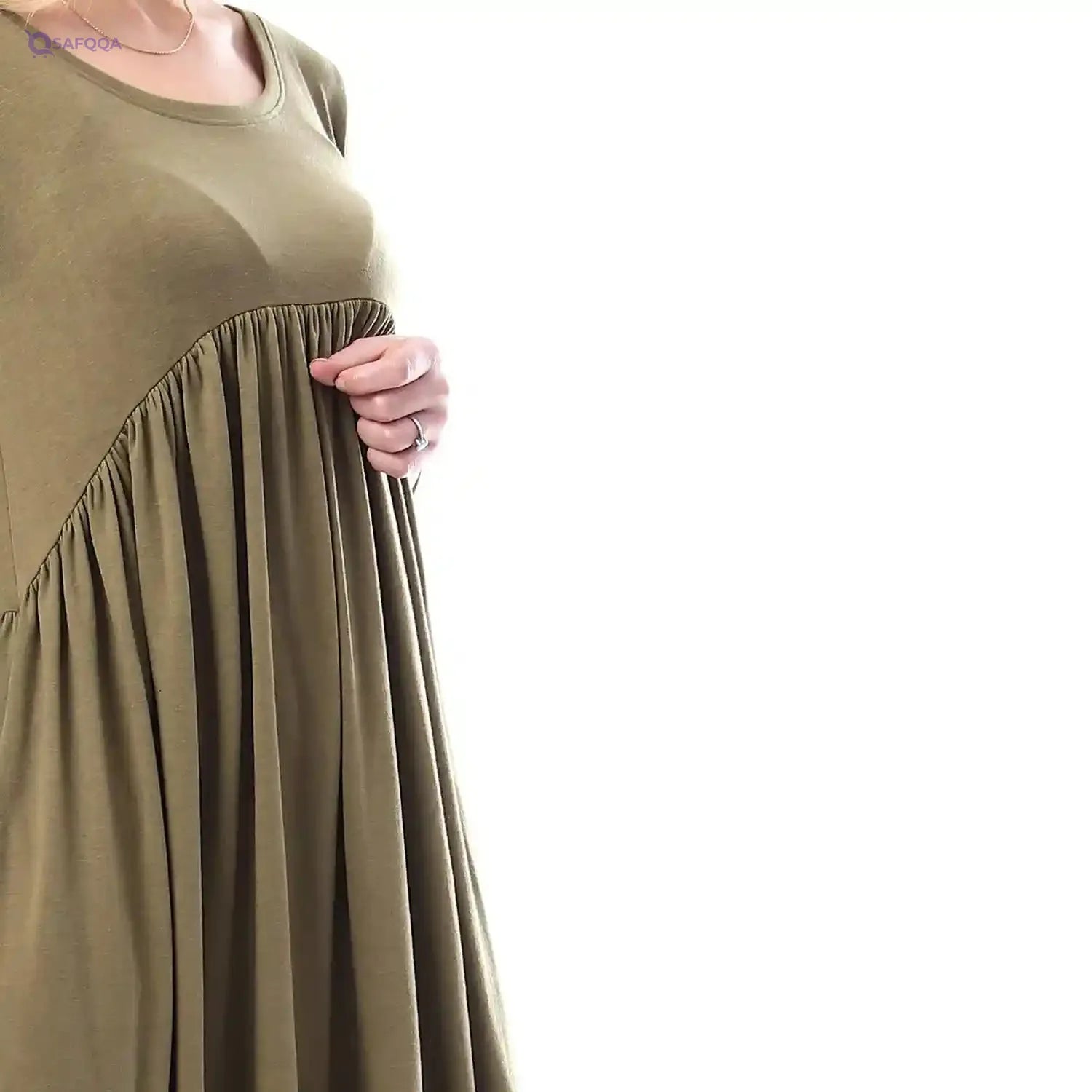 Jamila Women Front Pleated Cotton Dress - Safqqa Egypt