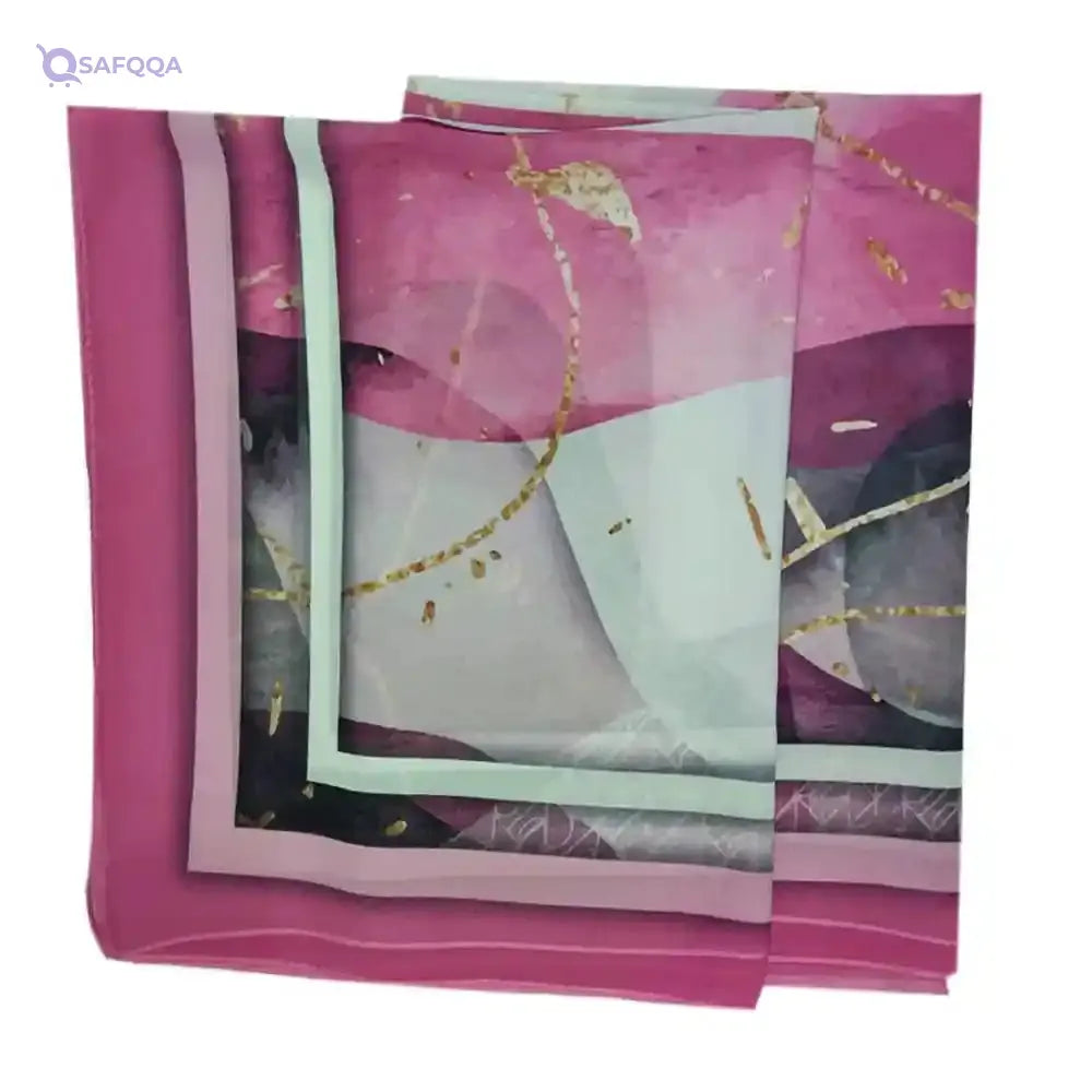 EL Modather Chiffon Crepe Scarf for women 195 * 70cm-Multicolor - Safqqa Egypt