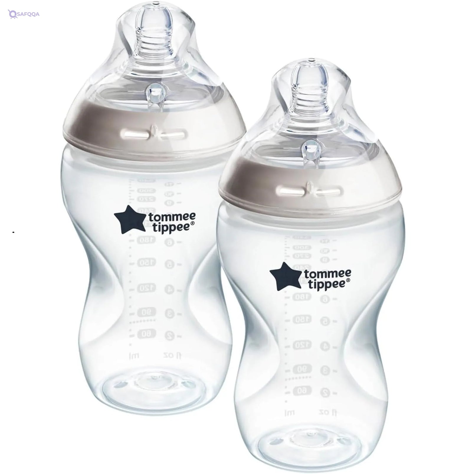Tommee Tippee Closer to Nature Feeding Bottles – 2x 340ml, Anti-Colic, BPA-Free - Safqqa