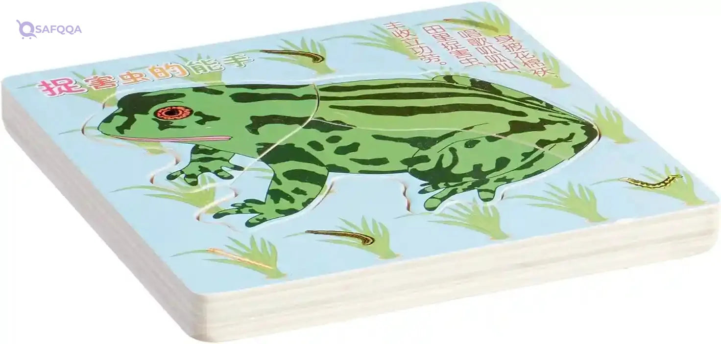 Wooden animal story puzzle for children - multi color - Safqqa Egypt