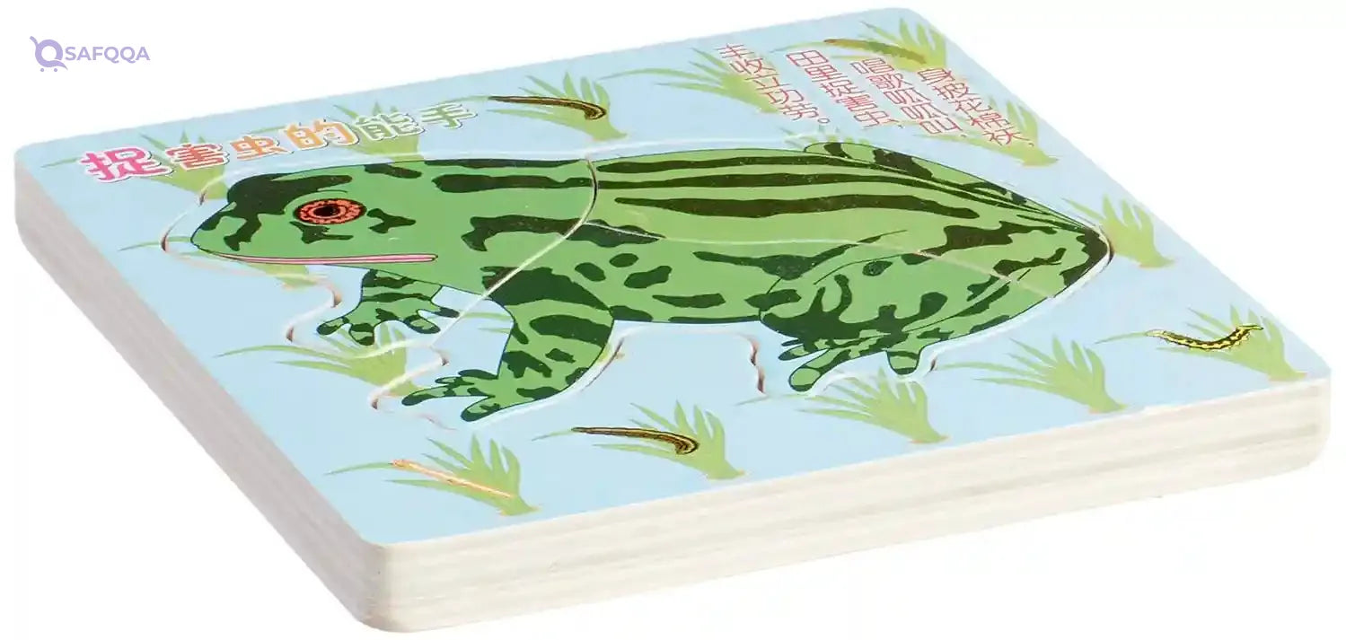 Wooden animal story puzzle for children - multi color - Safqqa Egypt