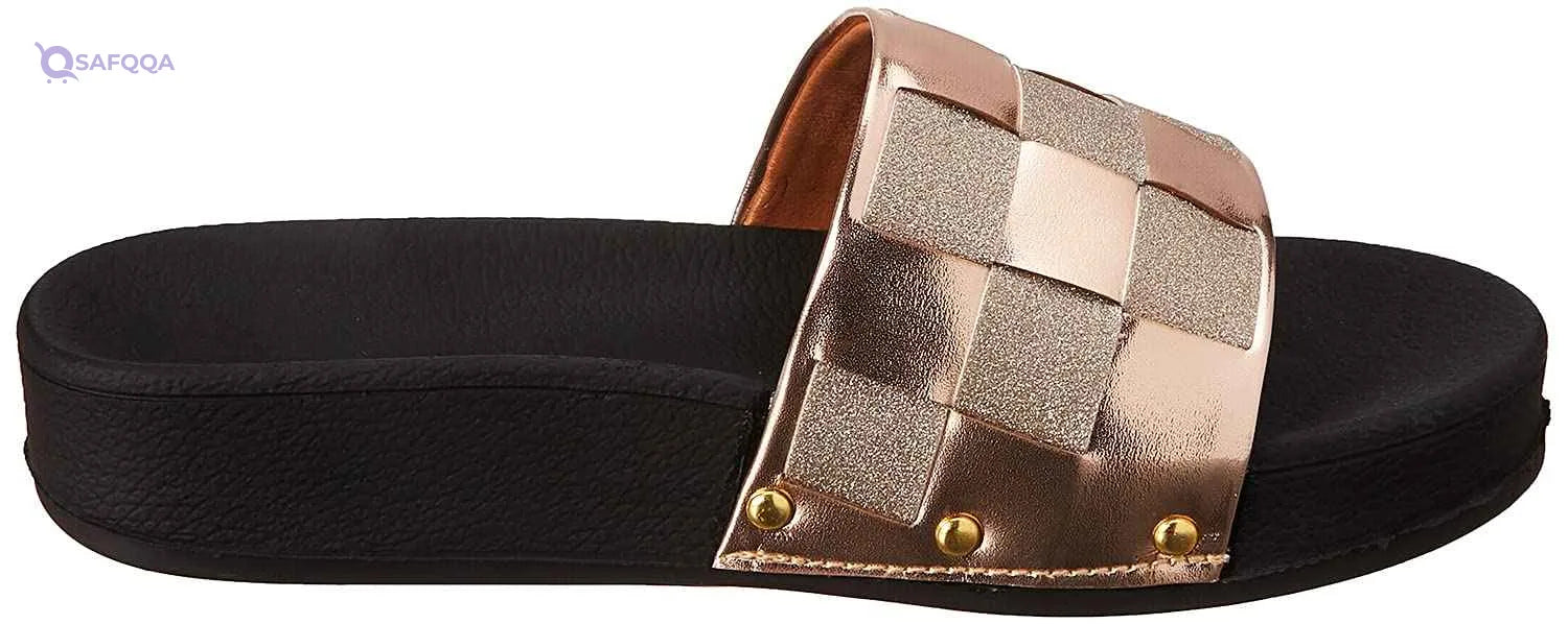 Club Aldo Basket Weave Contrast Sole Slides for Women - Safqqa Egypt