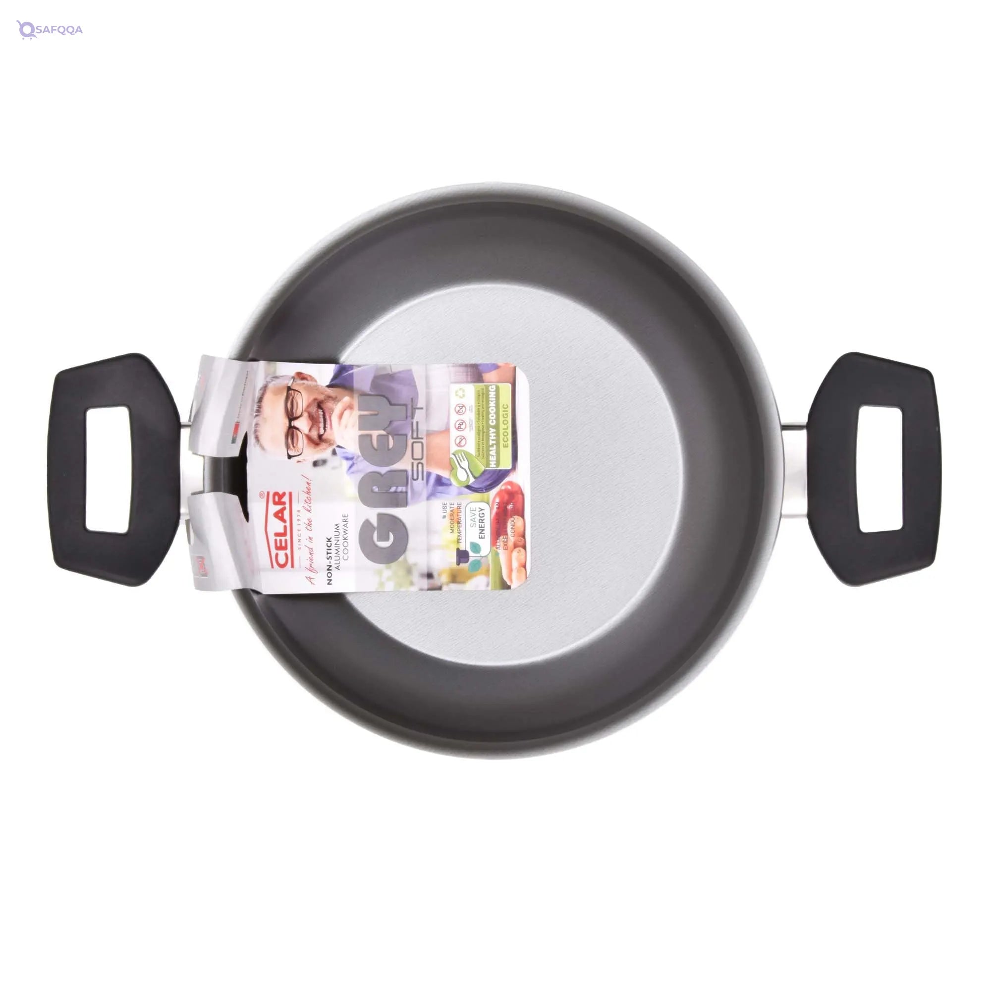 Celar Cooking Casserole  Non-stick Aluminum , 16 cm ,Grey - Safqqa