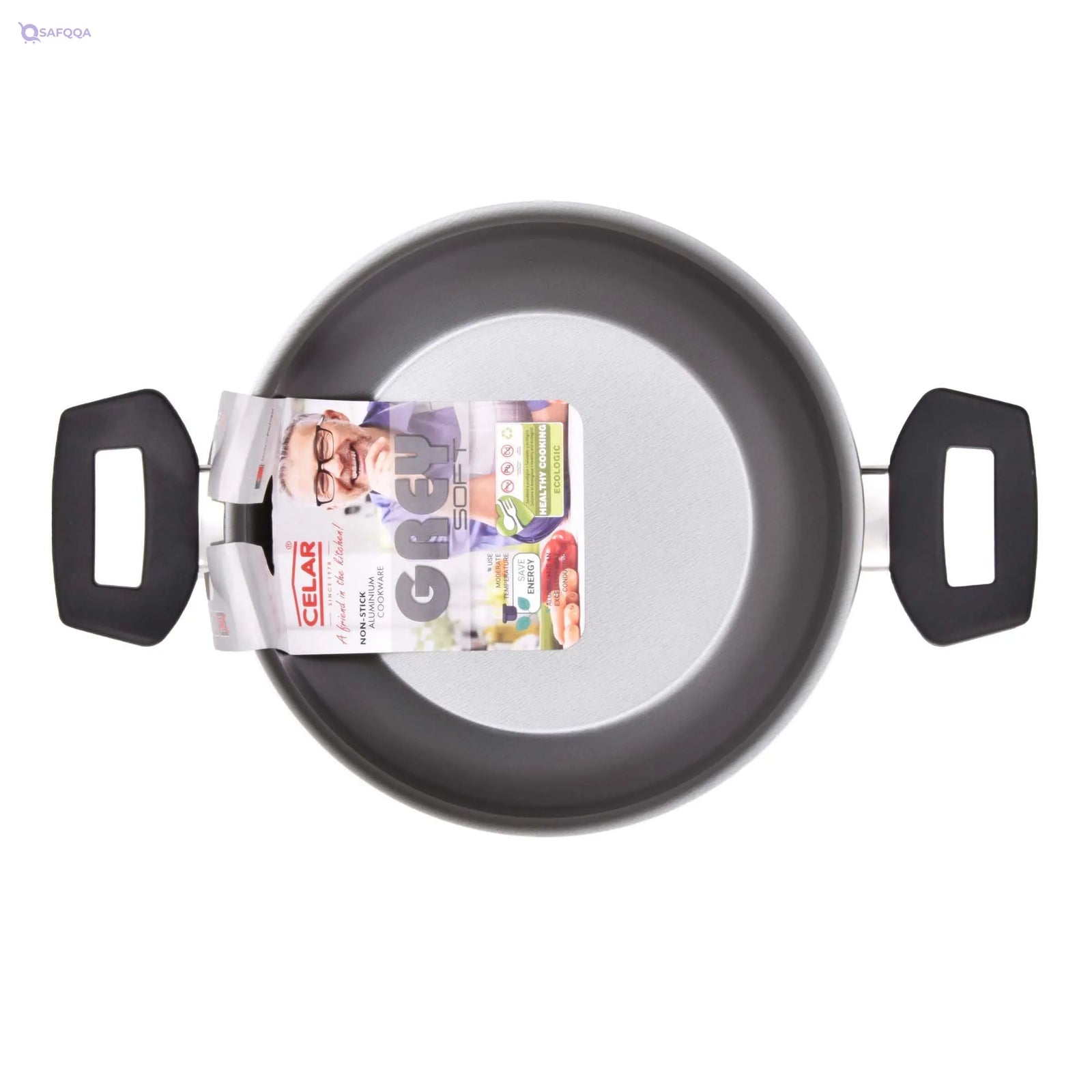 Celar Cooking Casserole  Non-stick Aluminum , 16 cm ,Grey - Safqqa