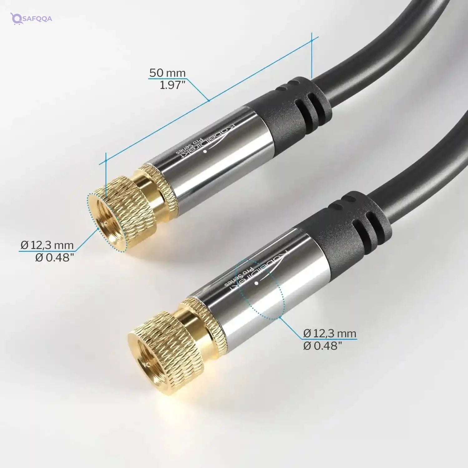 KabelDirekt 397 15m Digital Coaxial Audio Video Cable/Satellite Cable (Coax F Pin to Pin, Satellite Television, Modem, HDTV, DVB-T2, DVB-C, DVB-S) PRO Series black - Safqqa Egypt